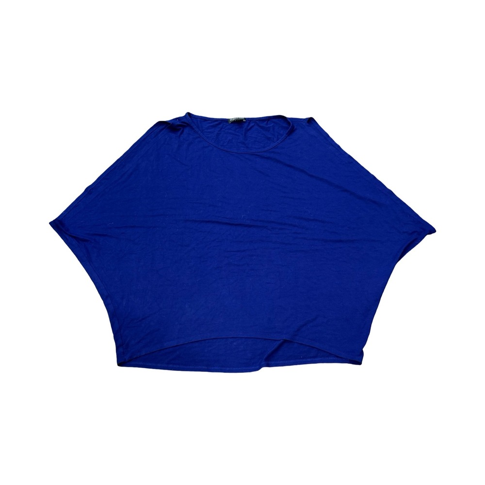 Eileen Fisher Royal Blue Batwing Sleeve Oversized Jersey Top Small casual boho